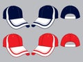 Baseball Cap Design Vector White / Navy Blue / Red Royalty Free Stock Photo