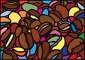 Coffee beans moses stained glass