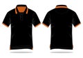 Polo Shirt Design Vector With Black/Orange Colors. Royalty Free Stock Photo