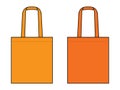 Blank Orange Tote Bag Template On White Background Royalty Free Stock Photo