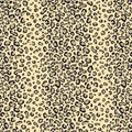 Leopard spotted print. Colored vertical seamless vector pattern.