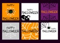 Set of Halloween greeting cards. Royalty Free Stock Photo