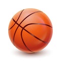 Basketball Ball vector EPS10 illustration. Realistic sport equipment with pimples and shadow isolated on white background Royalty Free Stock Photo
