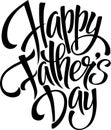 happy father\'s day calligraphic text. happy fathers day lettering for greeting card or tshirt.