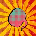 Comic text speech bubble pop art style. Cloud talk speech bubble geometric background. Royalty Free Stock Photo