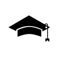 graduate cap symbol. academic vector symbol. graduation hat icon.