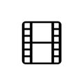 celluloid film strips collection symbol. cinema or photography icon. Royalty Free Stock Photo