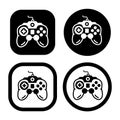 Set of Game controller icon design. PS Stick symbol. Royalty Free Stock Photo