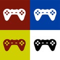 Set of Game controller icon design. PS Stick symbol. Royalty Free Stock Photo