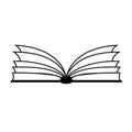 book literature, dictionaries, encyclopedias, planners with bookmarks. Icon vector illustration