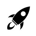 rocket launch icon, shuttle space symbol startup icon missile symbol sign vector Illustration Logo Template Royalty Free Stock Photo