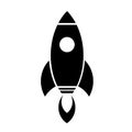 rocket launch icon, shuttle space symbol startup icon missile symbol sign vector Illustration Logo Template Royalty Free Stock Photo