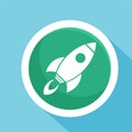 rocket launch icon, shuttle space symbol startup icon missile symbol sign vector Illustration Logo Template Royalty Free Stock Photo