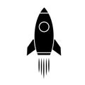 rocket launch icon, shuttle space symbol startup icon missile symbol sign vector Illustration Logo Template Royalty Free Stock Photo