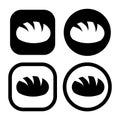 set of bun, brioche icon sign symbol vector illustration Isolated template.