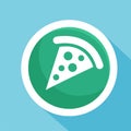slice of pizza flat icon vector illustration symbol Isolated template.
