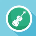 Violin symbol logo flat icon vector illustration logo Isolated template.