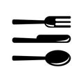 Silverware cutlery logo design. cutlery icon pack. logo template