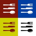 Silverware cutlery logo design. cutlery icon pack. logo template