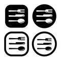 Silverware cutlery logo design. cutlery icon pack. logo template