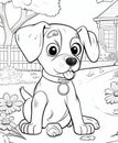 The Cutest Dog Coloring Pages for dog lovers Royalty Free Stock Photo