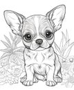 The Cutest Dog Coloring Pages for dog lovers Royalty Free Stock Photo