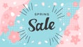 Spring new life sale, cherry blossom spring sale vector background illustration material