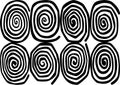 Curve Pattern Round Circle Black And White Pattern Design Creative Backgrounds Vector Illustration Royalty Free Stock Photo