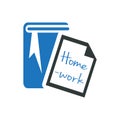 Homework icon Royalty Free Stock Photo