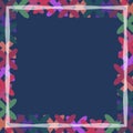 X Abstract Dark Blue (Square Frame Edge for Social Media) - Background