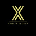 X abstract vector logo monogram template Royalty Free Stock Photo