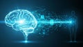 "AI and Human Intelligence: Digital Brain Network Connection Concept" Royalty Free Stock Photo