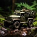 4x4 army truck extreme diecast photography Royalty Free Stock Photo