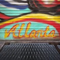 "Atlanta" Graffiti Detail. Royalty Free Stock Photo