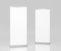 X-banner Roll up banner stand with clipping path. mock up vertical Banner Design