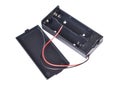 2x 18650 Battery Holder Connector Storage Case Box ON OFF Switch isolated on white background