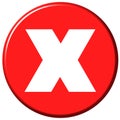 X Button Royalty Free Stock Photo