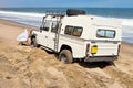 4x4 car stuck in the sand Royalty Free Stock Photo