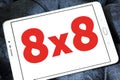 8x8 cloud communications company logo Royalty Free Stock Photo