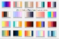 20x5 Color Palettes 2 with Hex Codes Vector, Discover 20 Sets of Vibrant Vector Color Palettes ,Light, Dark, Vintage, Retro, New