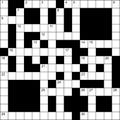 15x15 crossword puzzle. Grid with numbers. Vector illustration