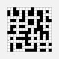 15x15 crossword puzzle vector illustration, empty squares Royalty Free Stock Photo