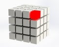 4x4 Cube Royalty Free Stock Photo