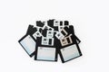 X-Data MF-2HD Floppy disks 3.5 inch on white isolated background Royalty Free Stock Photo