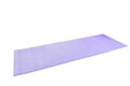 Blue yoga mat absorb for exercise arranging on white background Royalty Free Stock Photo