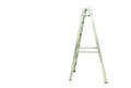 Tall aluminum stair for climbing household object on white background