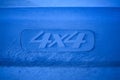 4x4 emblem symbol of SUV, car with all-wheel drive transmission Royalty Free Stock Photo