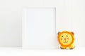 Kids empty frame mockup. 8x10 display frame for nursery