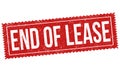 "End of lease" stamp isolated on white background, vector illustration Royalty Free Stock Photo