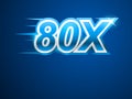 80x Faster. Blue vector sign Royalty Free Stock Photo
